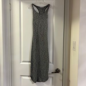 Acemi Long Slim Fit Grey Ribbed Dress, Size US S